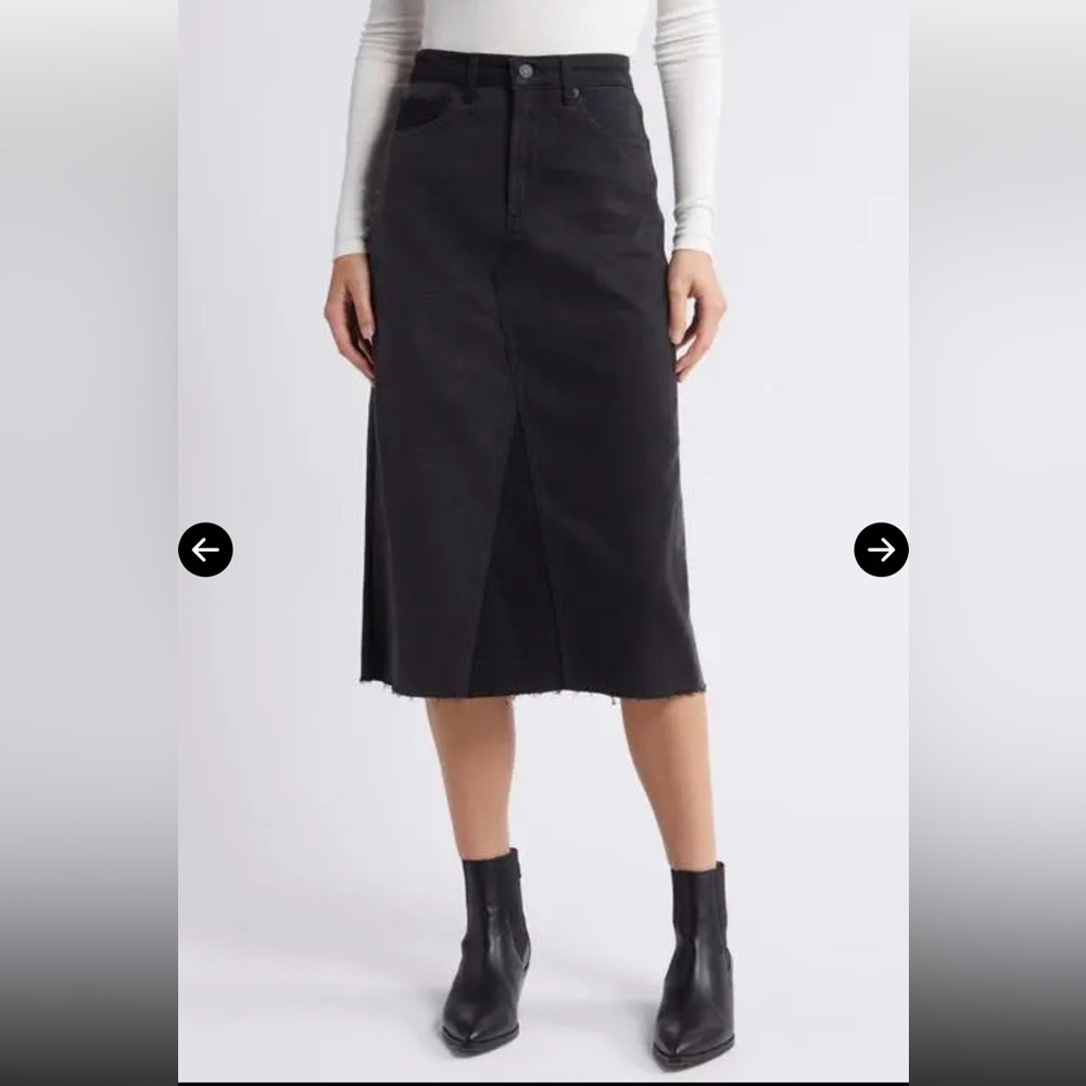 NWT RAILS Highland Two-Tone Denim Midi Skirt 28